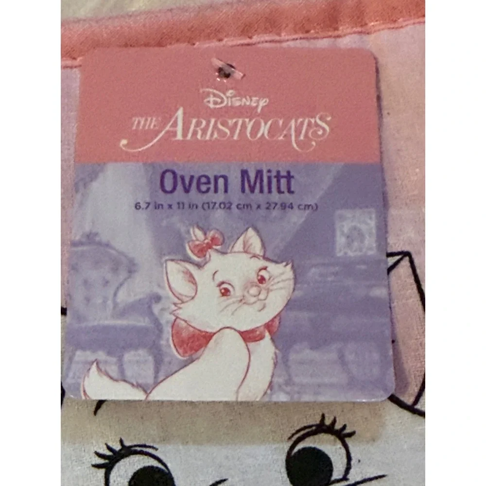 Disney The Aristocats Marie Pink Striped Kitchen Towel and Oven Mitt Set NEW